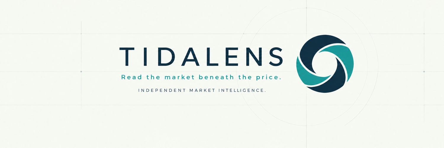 Tidalens banner — Read the market beneath the price